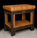 Rustic Oak End-Grain Butcher's Block Table